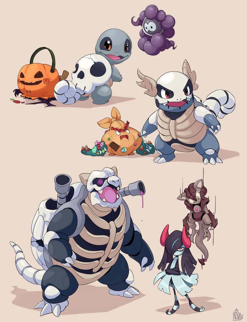 kirlia, squirtle, blastoise, wartortle, castform, and 2 more (pokemon) drawn by vincenzonova