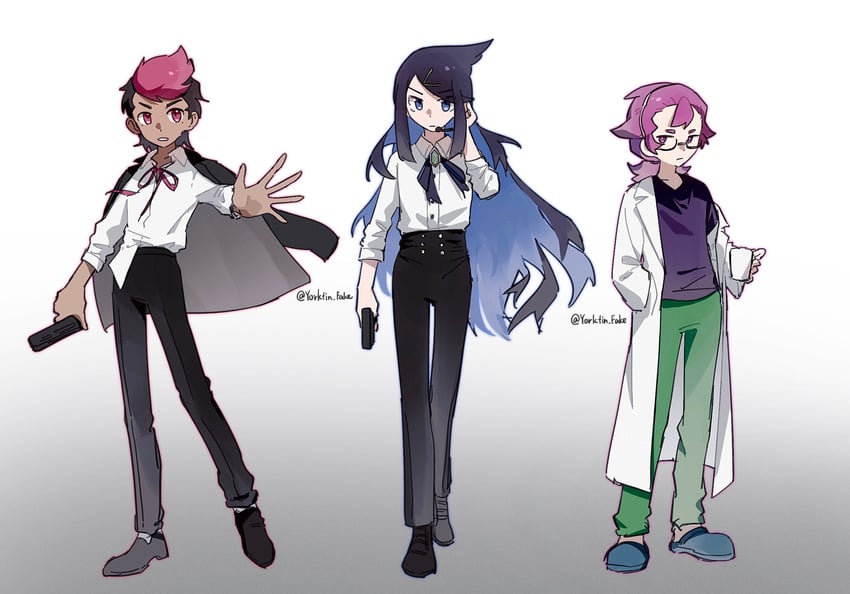 liko, dot, and roy (pokemon and 1 more) drawn by ykt_(yorktin_fake)