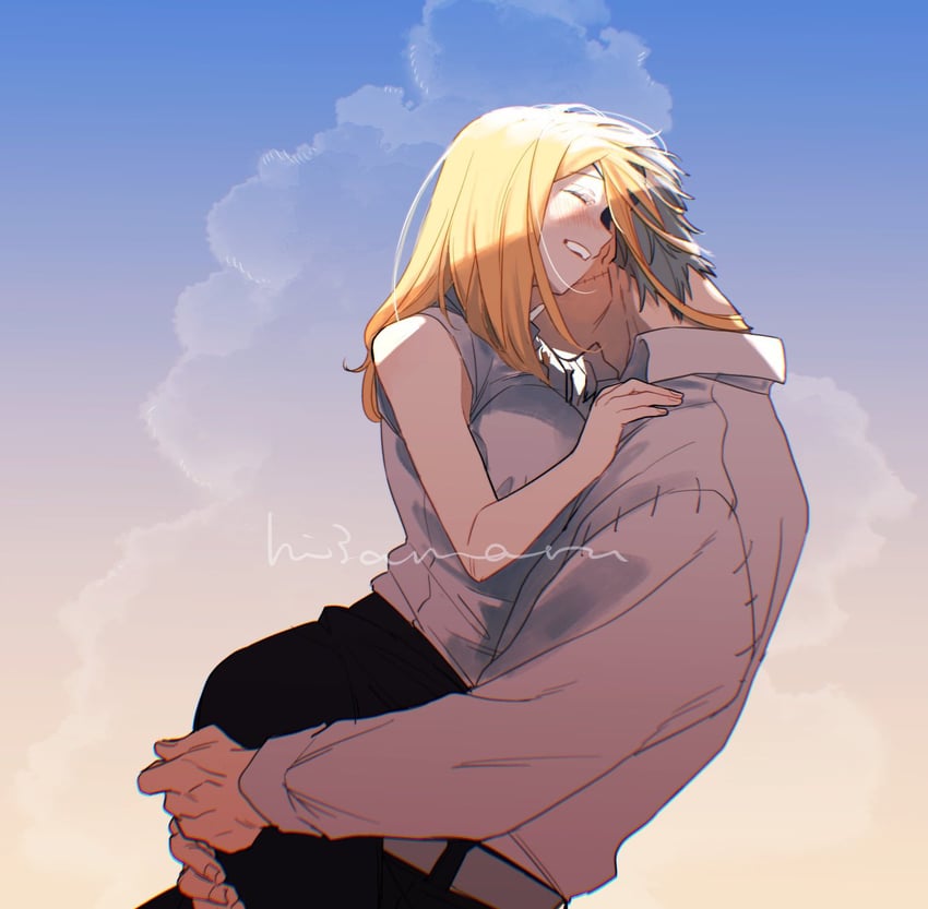 franken stein and marie mjolnir (soul eater) drawn by hissiu