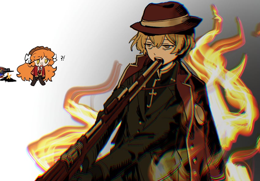 ishmael, sinclair, and outis (project moon and 1 more) drawn by kampuzu