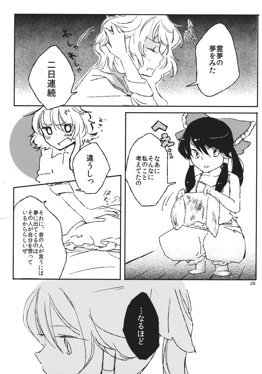 hakurei reimu and kirisame marisa (touhou) drawn by yonu_(yonurime)