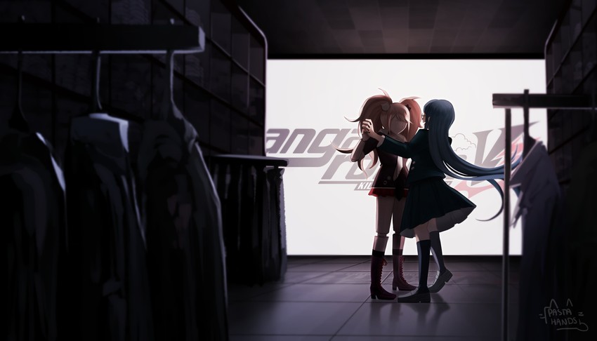 enoshima junko and shirogane tsumugi (danganronpa and 2 more) drawn by pastahands