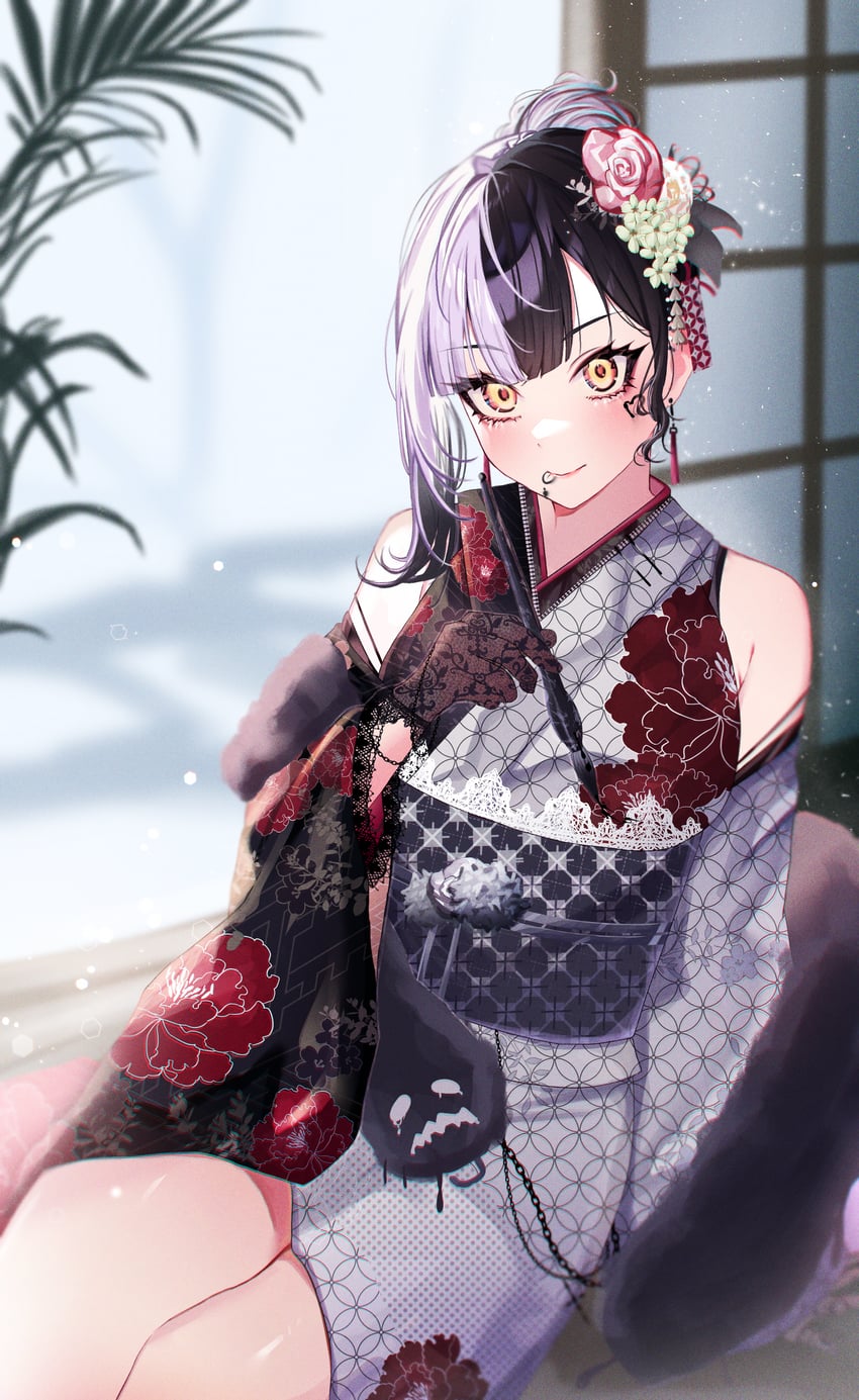 shiori novella and yorick (hololive and 1 more) drawn by higeji_(higeji404)