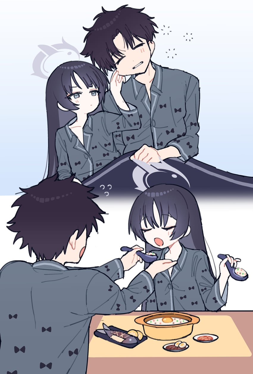 sensei and kisaki (blue archive) drawn by je_o_mo