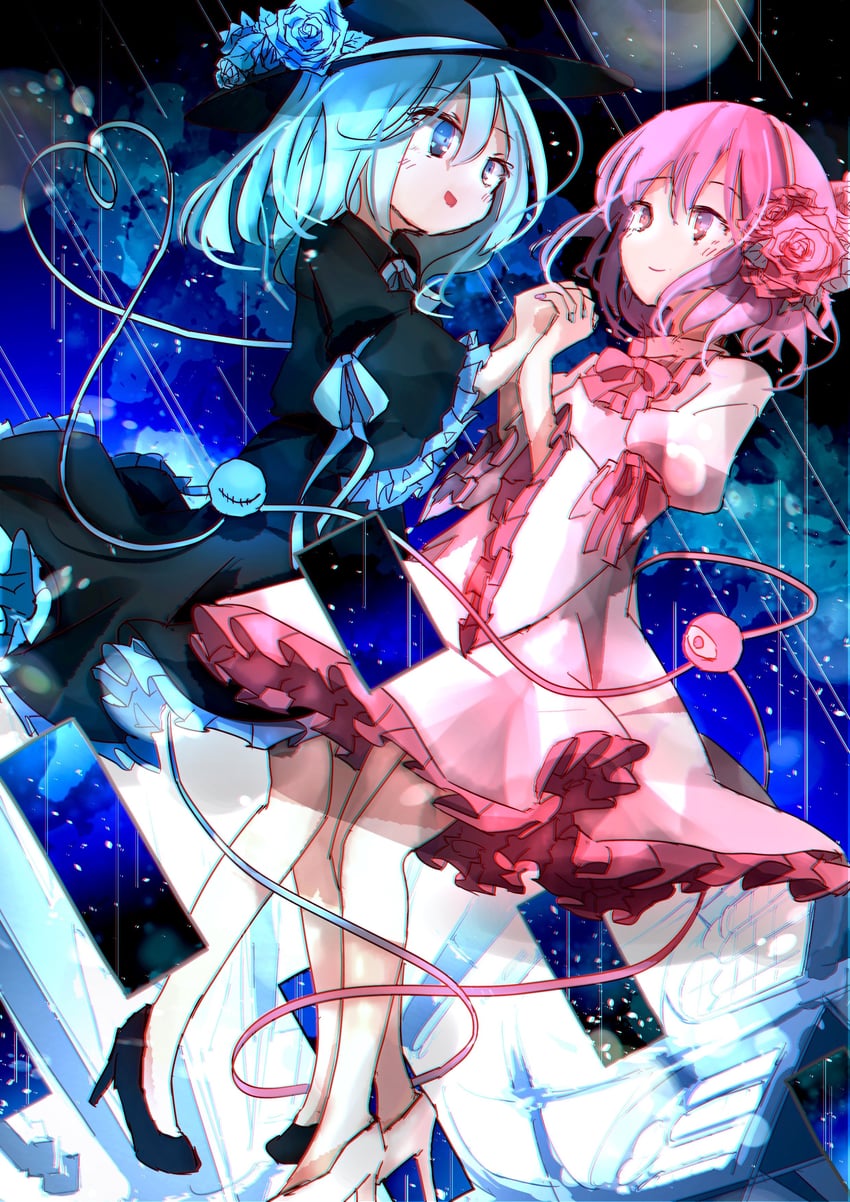 komeiji koishi and komeiji satori (touhou) drawn by arawara