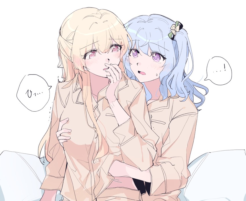 matsubara kanon and shirasagi chisato (bang dream!) drawn by kyudoli