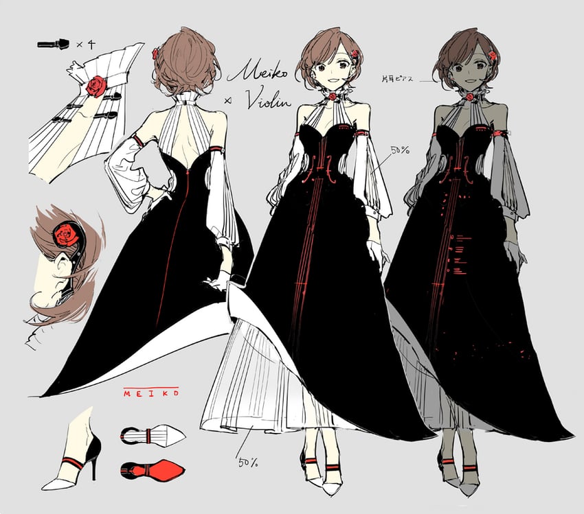 meiko (vocaloid and 1 more) drawn by rella