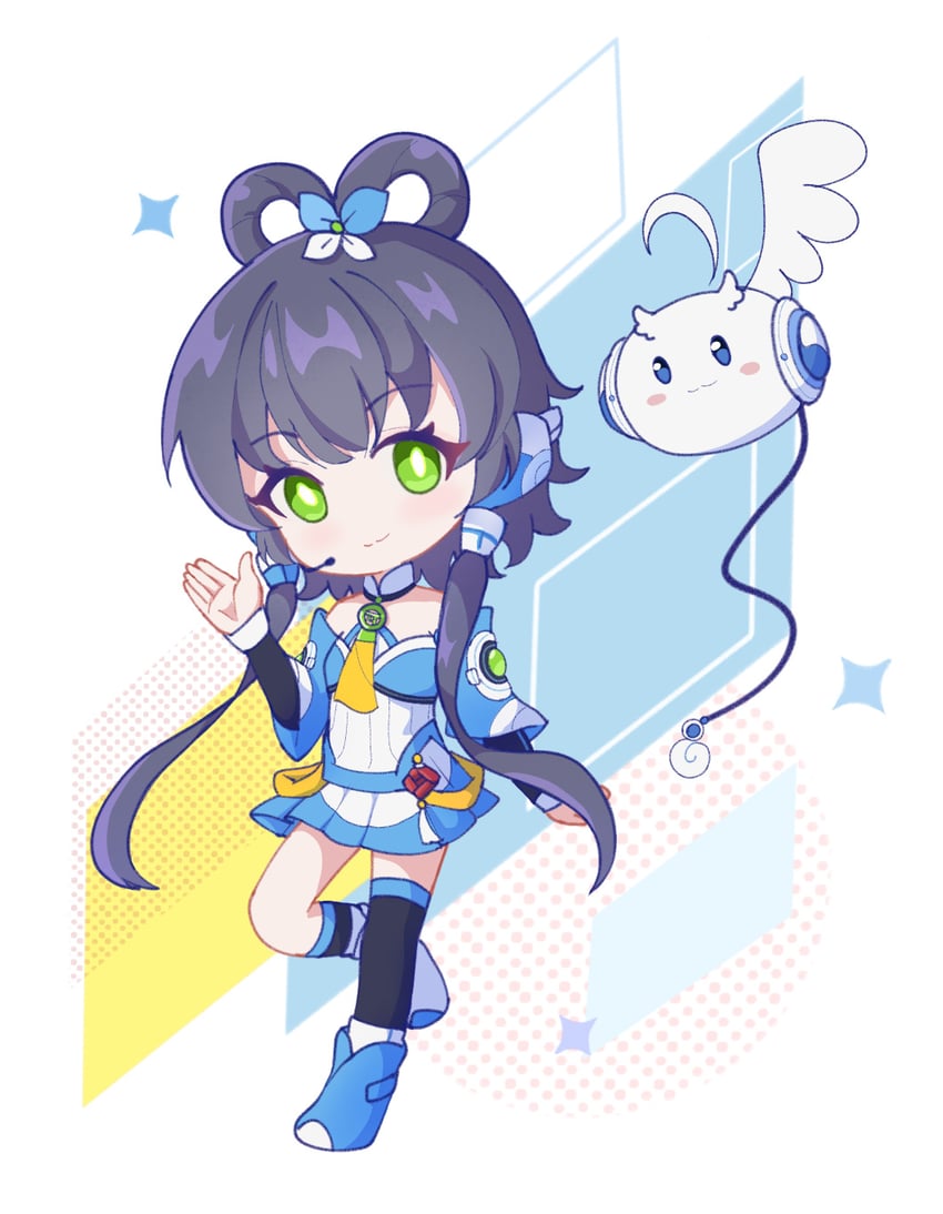 luo tianyi, luo tianyi v3, and tian dian (vocaloid and 1 more) drawn by pointzhu