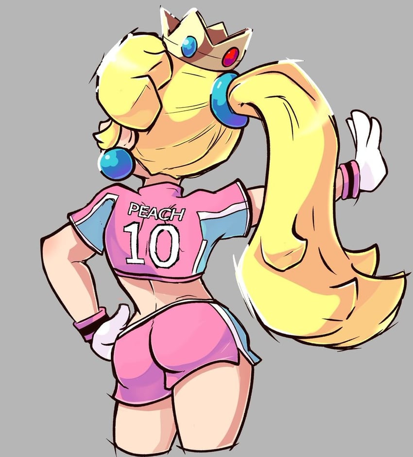 princess peach and striker peach (mario and 2 more) drawn by nin10ja