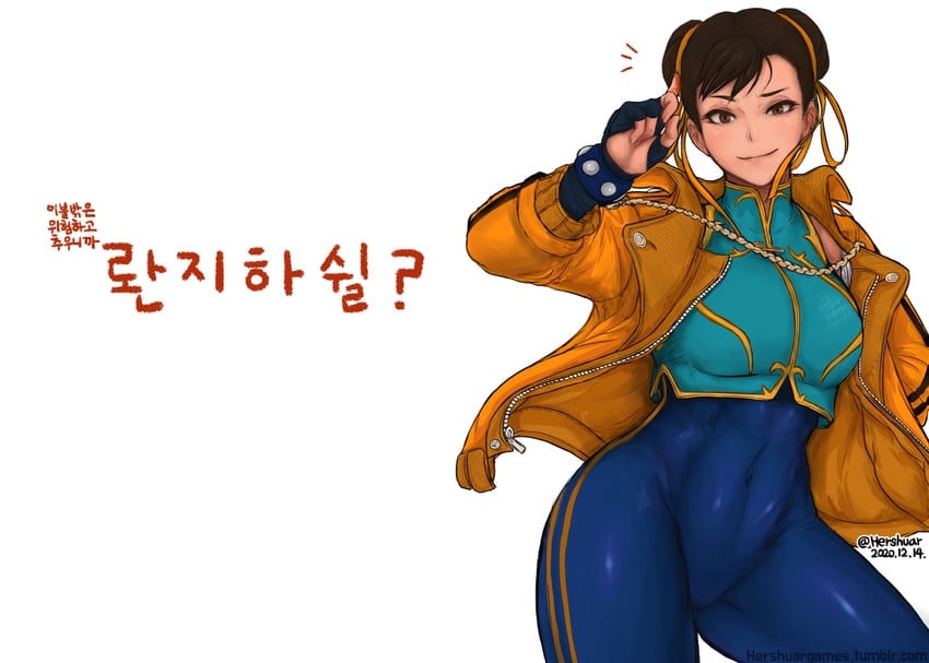 chun-li (street fighter and 1 more) drawn by hershuar