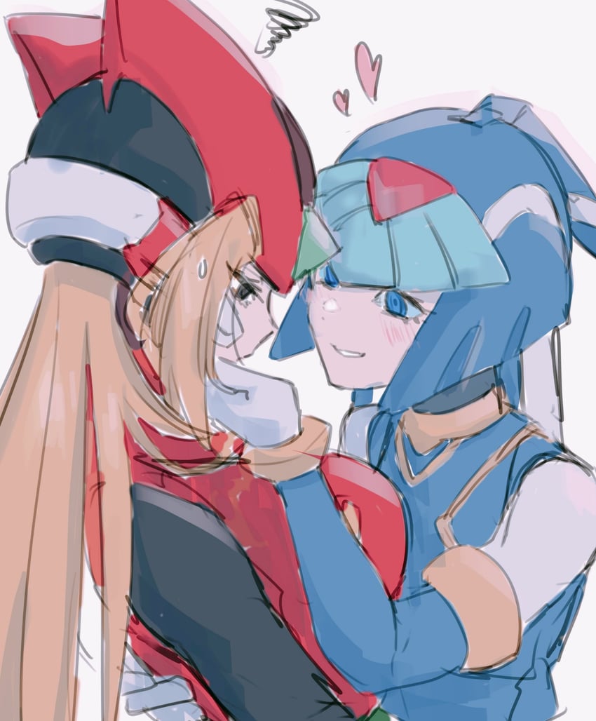 zero, zero(z), fairy leviathan, and bliss zero (mega man and 2 more) drawn by lemon_inu