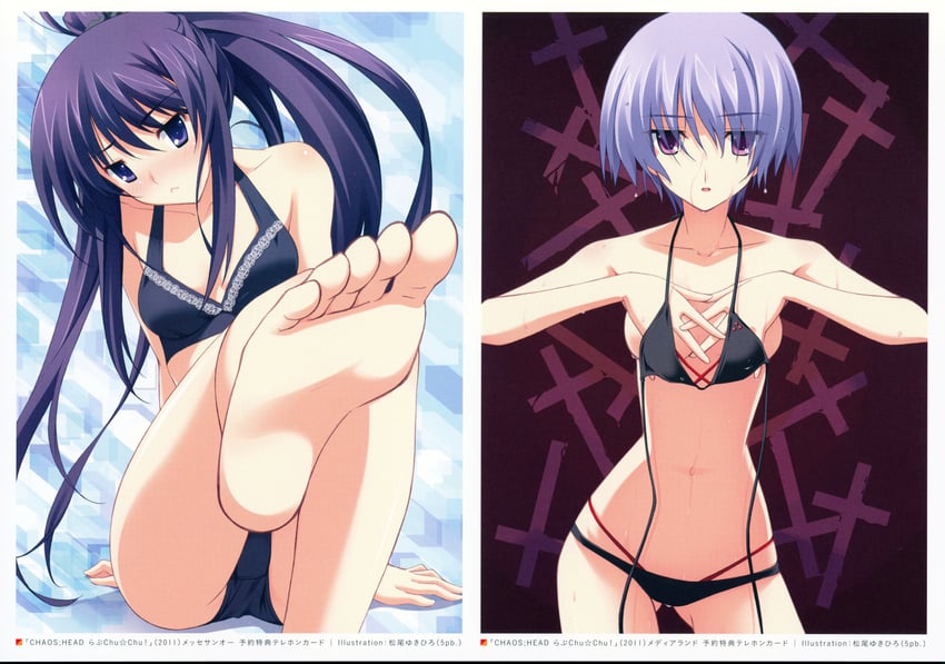 kishimoto ayase and aoi sena (chaos;head and 1 more) drawn by matsuo_yukihiro