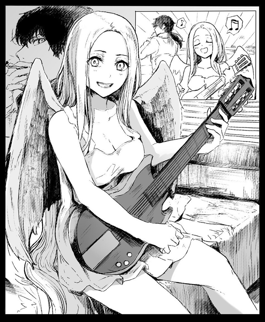 v/v and gun god (angel notes) drawn by syatey