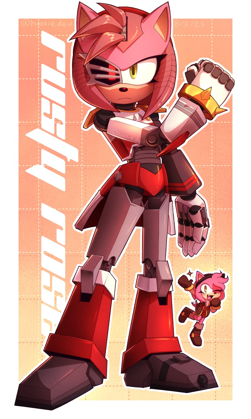 rusty rose and black rose (sonic and 1 more) drawn by hooxiedev