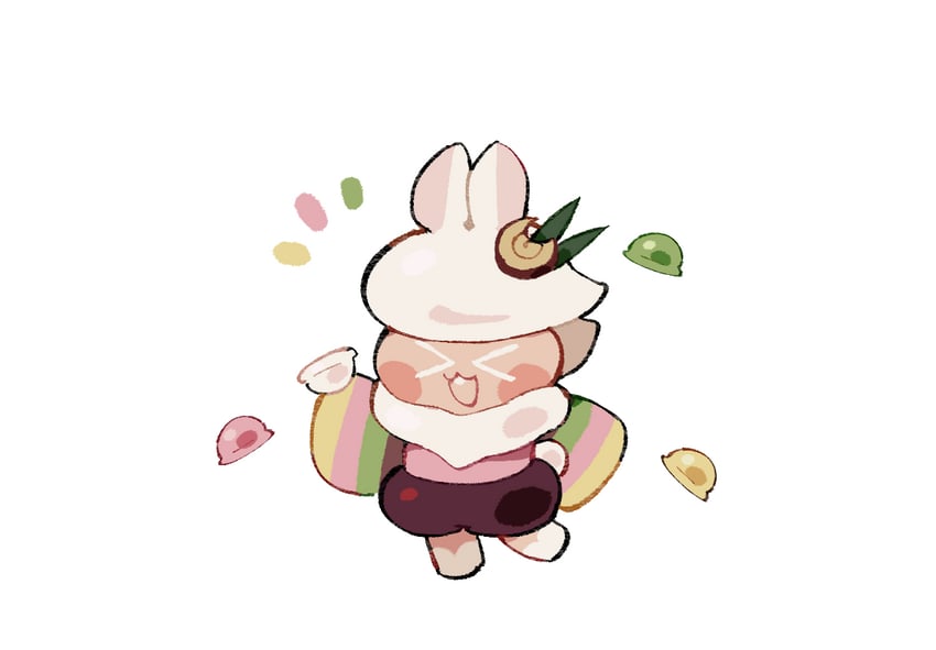 moon rabbit cookie (cookie run and 2 more) drawn by melvi0