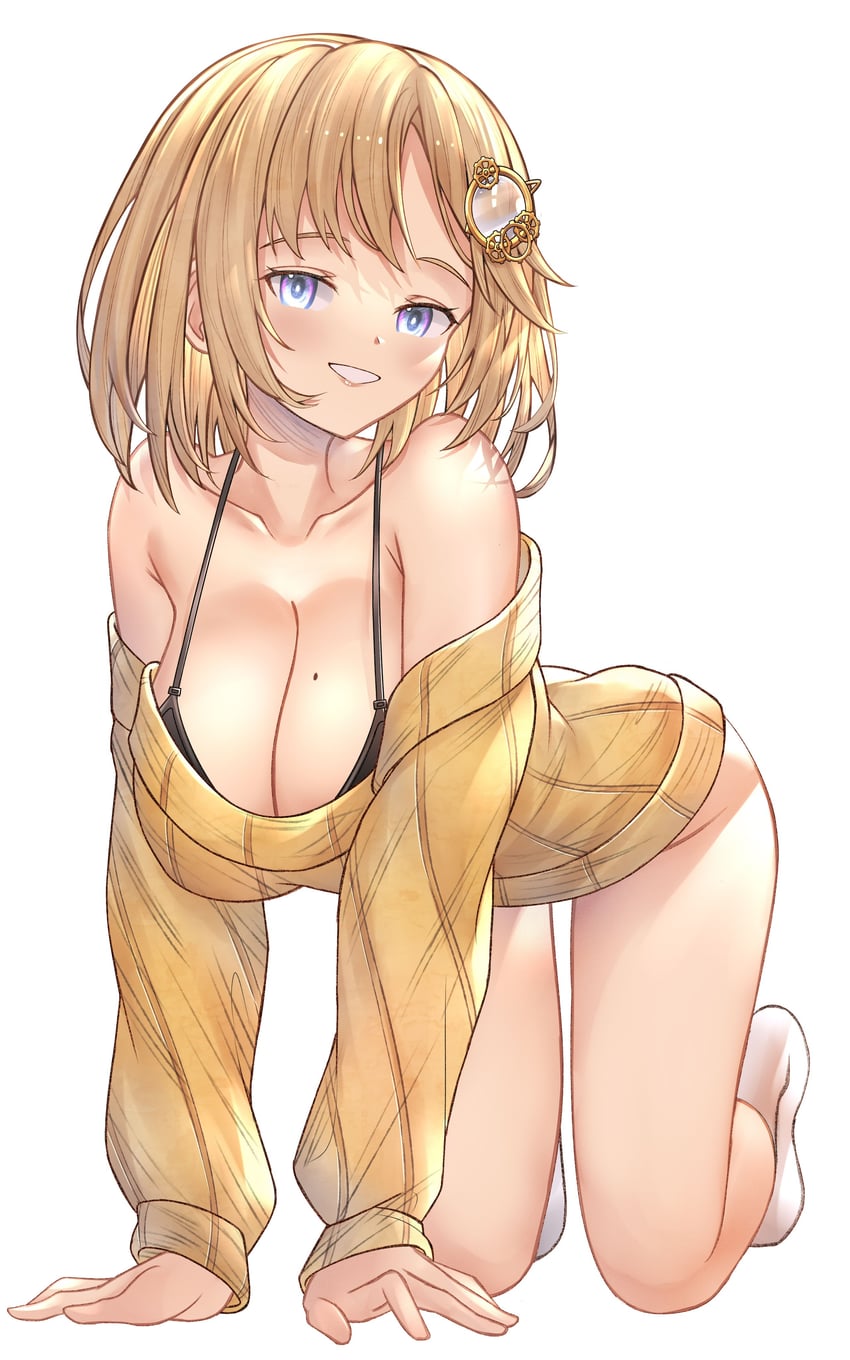 watson amelia (hololive and 1 more) drawn by honkivampy