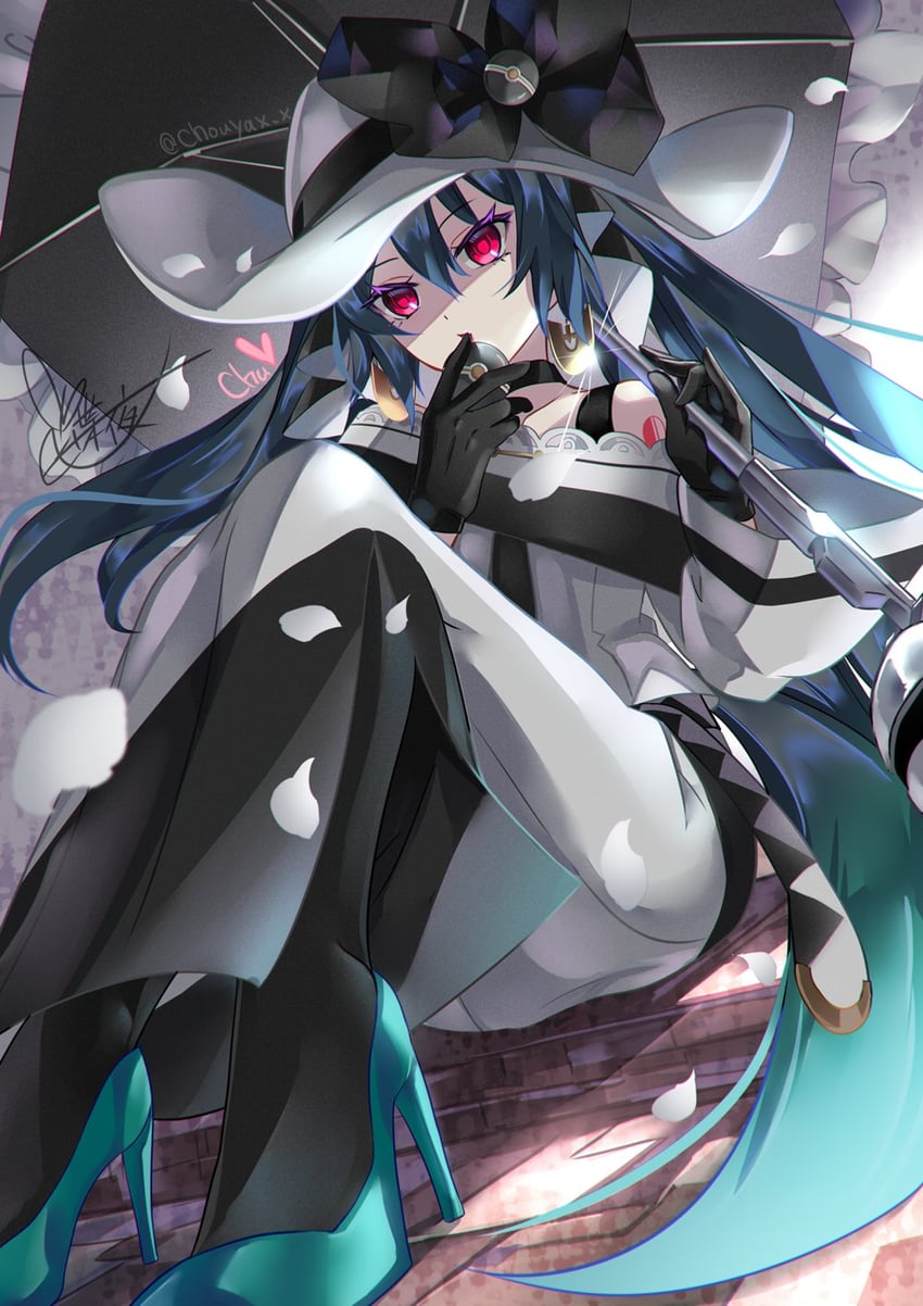 hatsune miku and dark miku (pokemon and 2 more) drawn by tyouya