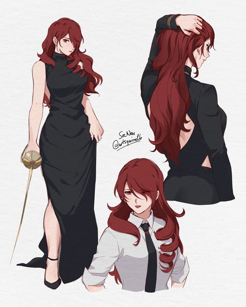 kirijou mitsuru (persona and 1 more) drawn by soc_nau