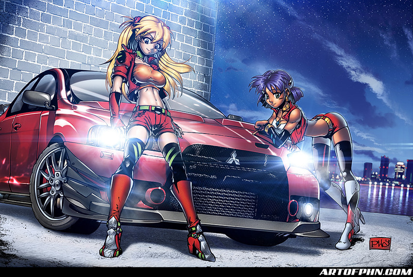 souryuu asuka langley and nadia la arwall (neon genesis evangelion and 2 more) drawn by peter_huu_nguyen