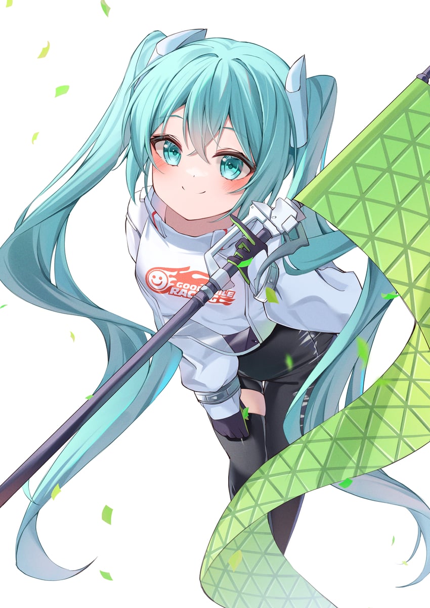 hatsune miku and racing miku (vocaloid and 1 more) drawn by ryaru_ryaru