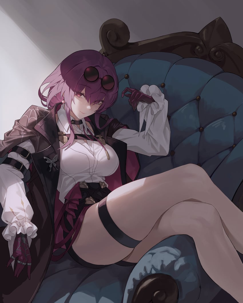 kafka (honkai and 1 more) drawn by ezr_bb