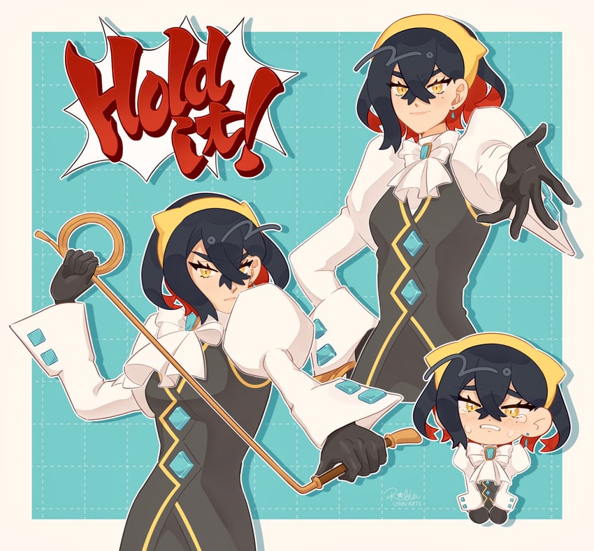 carmine and franziska von karma (pokemon and 3 more) drawn by robin_(robinlynnarts)