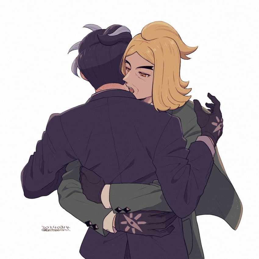 larry and hassel (pokemon and 1 more) drawn by batabiru