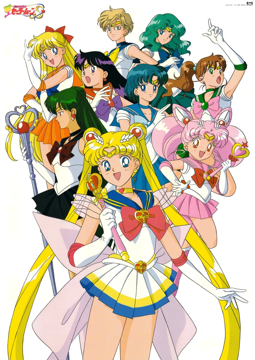 tsukino usagi, sailor moon, mizuno ami, aino minako, hino rei, and 14 more (bishoujo senshi sailor moon and 1 more) drawn by tominaga_mari