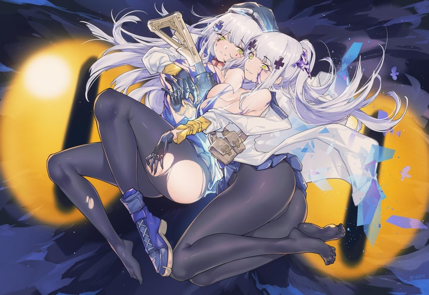 hk416 and clukay (girls' frontline and 1 more) drawn by liu_zhao