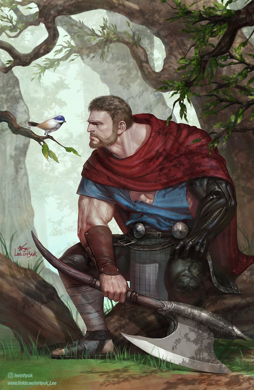 thor (marvel and 2 more) drawn by in-hyuk_lee