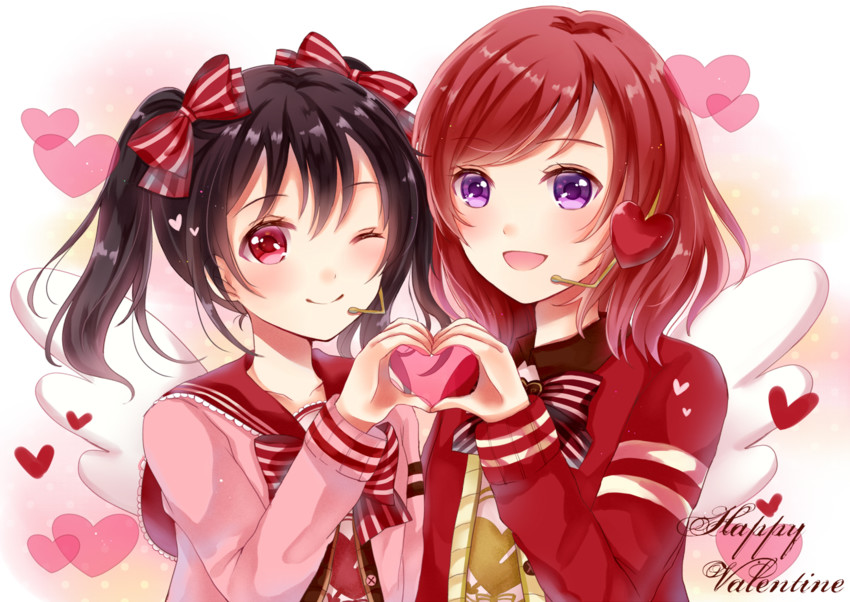 nishikino maki and yazawa nico (love live! and 1 more) drawn by sakura_hiyori