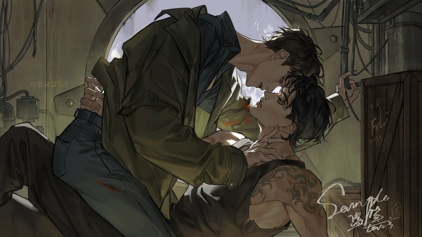 zhang qiling and wu xie (dao mu bi ji) drawn by xiaoyia134