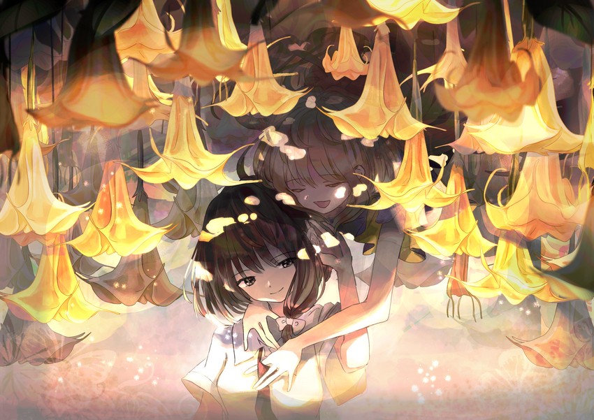 usami renko and maribel hearn (touhou) drawn by minus_(sr_mineka)