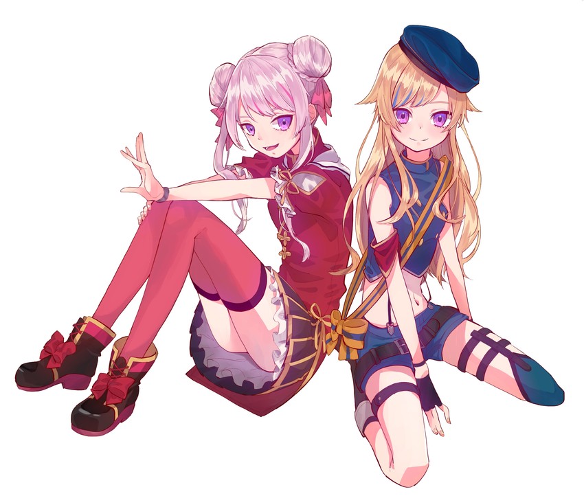 tanaka hime and suzuki hina (himehina channel) drawn by ichi_(iti562)
