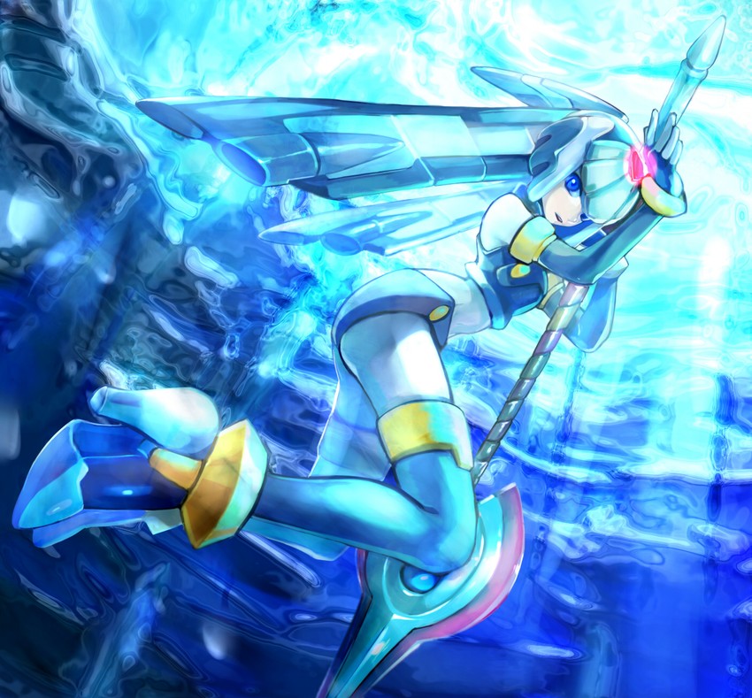fairy leviathan (mega man and 1 more) drawn by kon_(kin219)