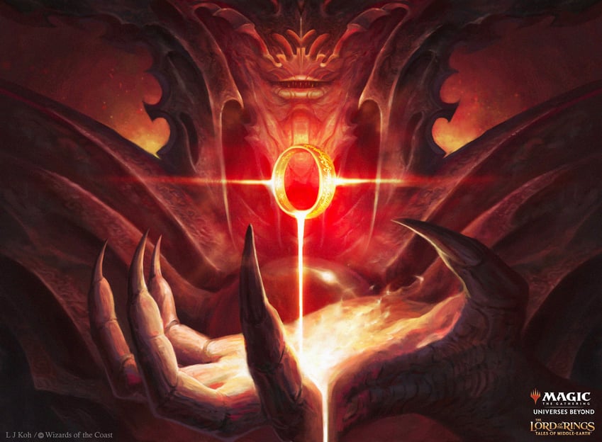 sauron (magic: the gathering and 2 more) drawn by kheljay