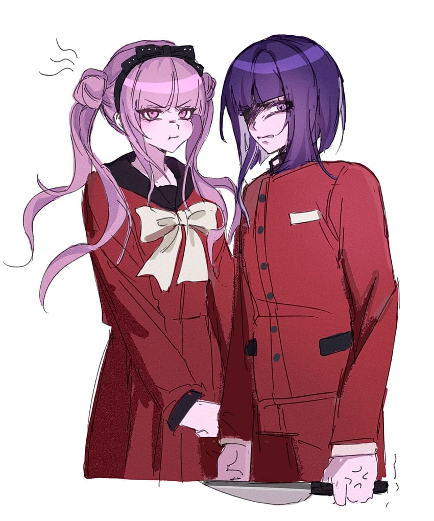 tsukumo kako and tsukumo ima (the hundred line -last defense academy-) drawn by kaming239