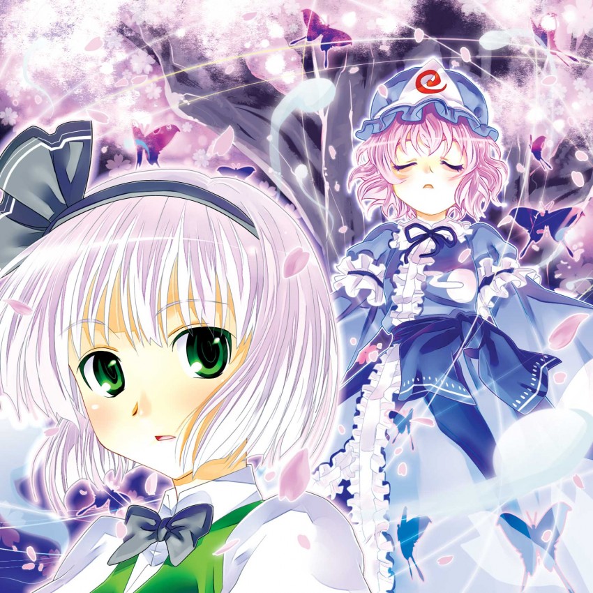 konpaku youmu and saigyouji yuyuko (touhou and 1 more) drawn by sakino_shingetsu