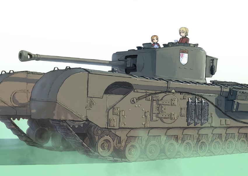 darjeeling and orange pekoe (girls und panzer) drawn by nito_(nshtntr)