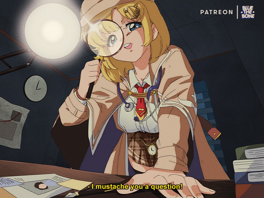 watson amelia (hololive and 1 more) drawn by bluethebone