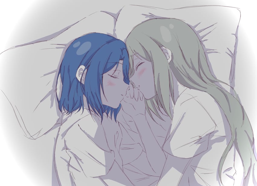 adachi sakura and shimamura hougetsu (adachi to shimamura) drawn by miikoko