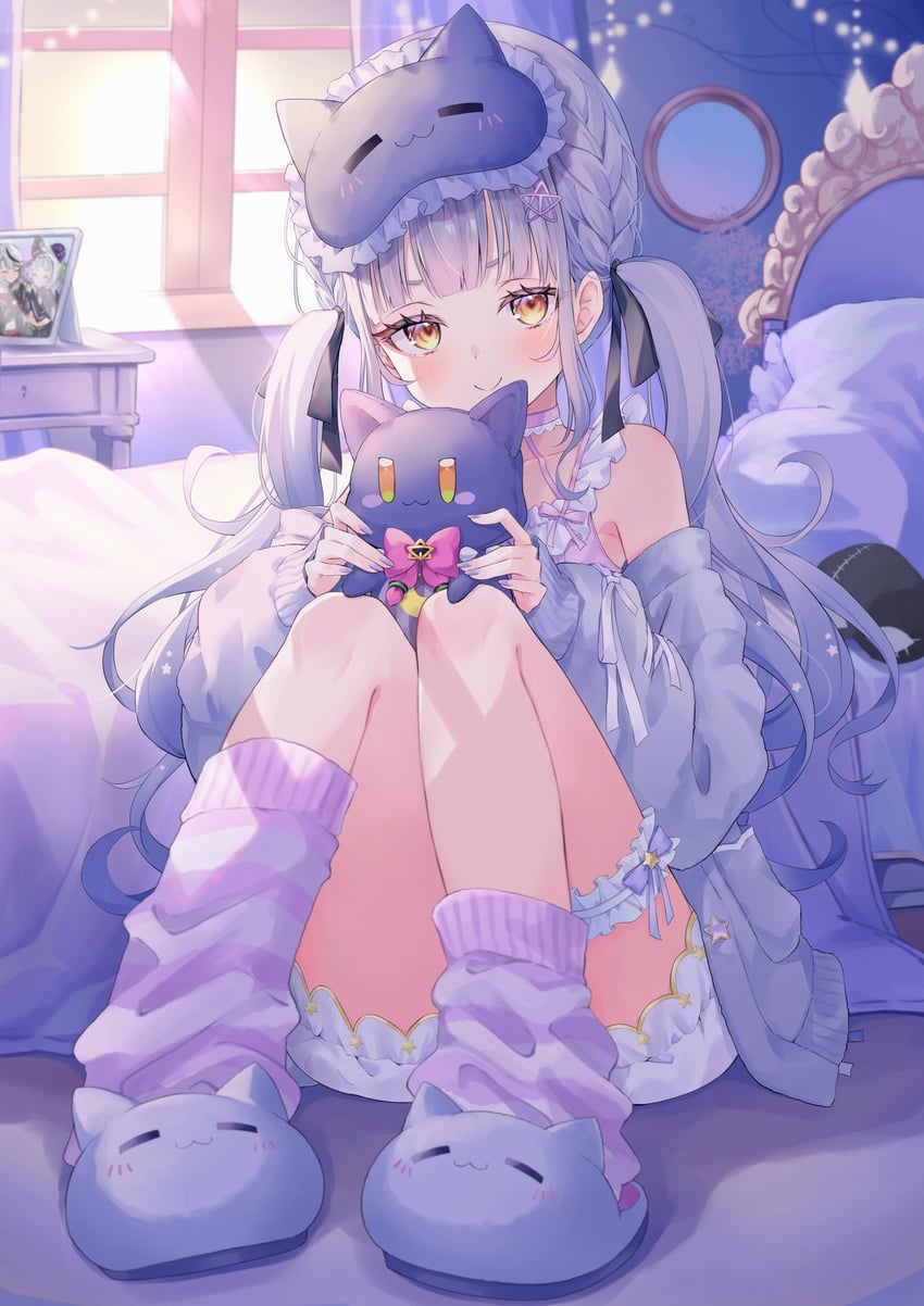 murasaki shion and shiokko (hololive) drawn by aoha_(aohasora)