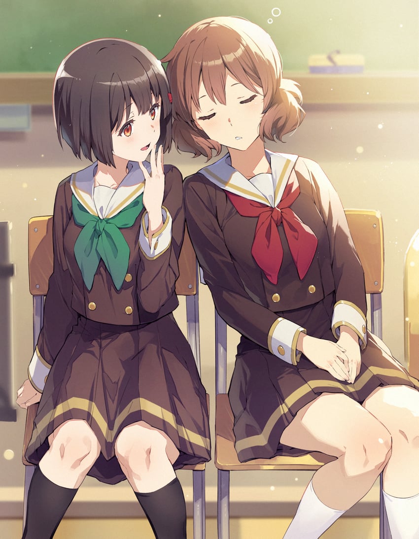 oumae kumiko and hisaishi kanade (hibike! euphonium) drawn by 3s_(tarariko)