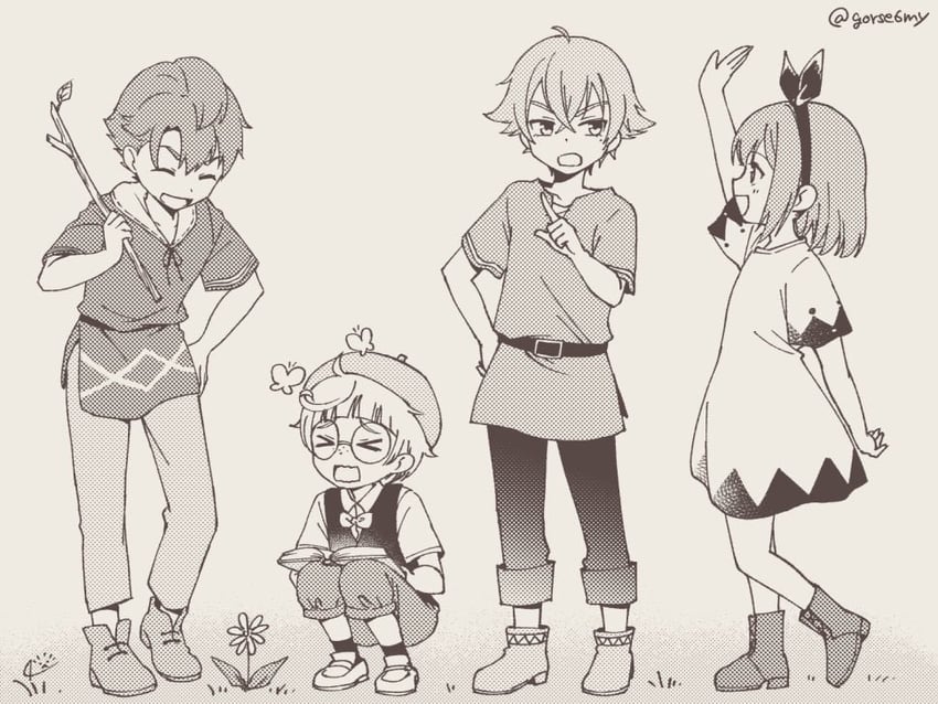 reisalin stout, lent marslink, tao mongarten, and bos brunnen (atelier and 1 more) drawn by hari_(gorse6my)