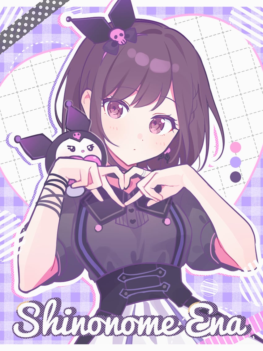 shinonome ena and kuromi (project sekai and 2 more) drawn by waka_(wk4444)