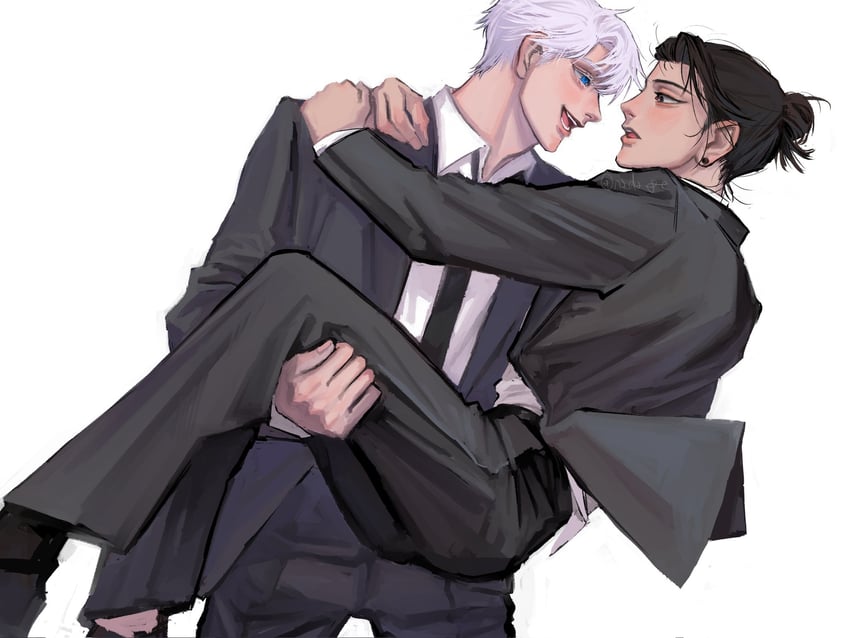 gojou satoru and getou suguru (jujutsu kaisen) drawn by nada_ge