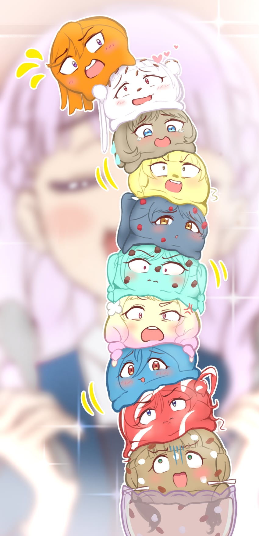 shibuya kanon, heanna sumire, tang keke, arashi chisato, hazuki ren, and 6 more (love live! and 1 more) drawn by psycho_orb