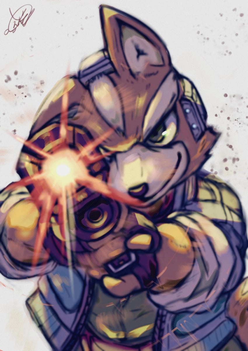 fox mccloud (super smash bros. and 1 more) drawn by enso_turtle
