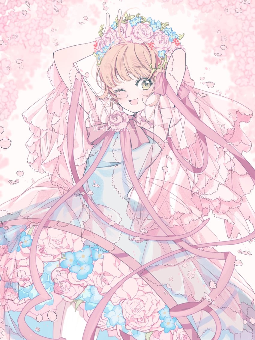 kinomoto sakura (cardcaptor sakura and 1 more) drawn by rii2a77ru