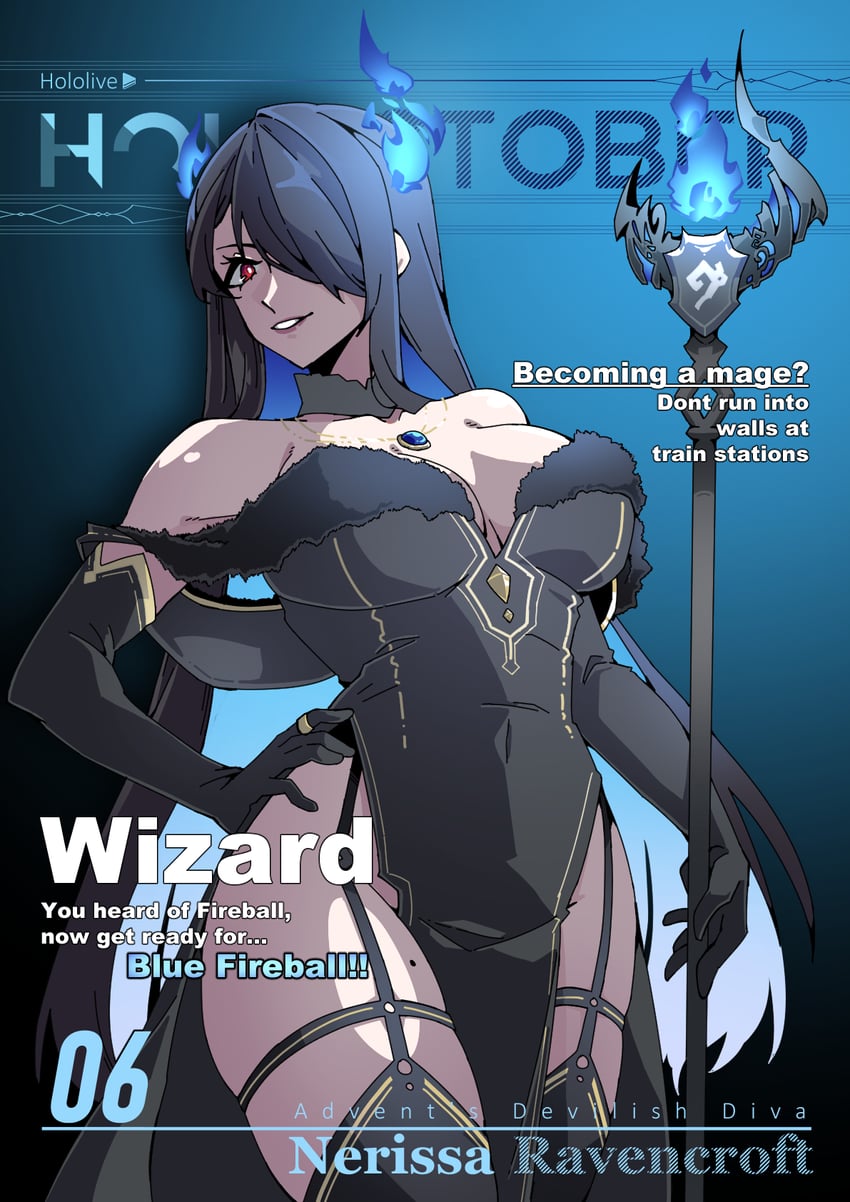 nerissa ravencroft (hololive and 1 more) drawn by joeboto